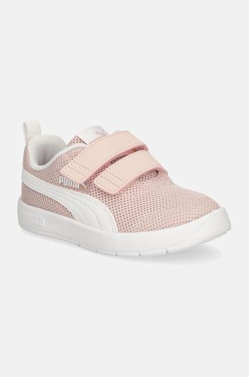 Dětské sneakers boty Puma Courtflex V3 Mesh PS růžová barva, 398085