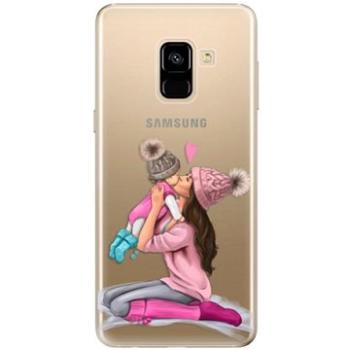 iSaprio Kissing Mom - Brunette and Girl pro Samsung Galaxy A8 2018 (kmbrugirl-TPU2-A8-2018)