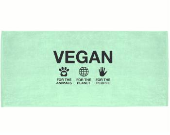 Celopotištěný sportovní ručník Vegan for the