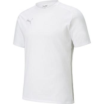 Puma TEAMCUP CASUALS TEE Fotbalové triko, bílá, velikost XXL