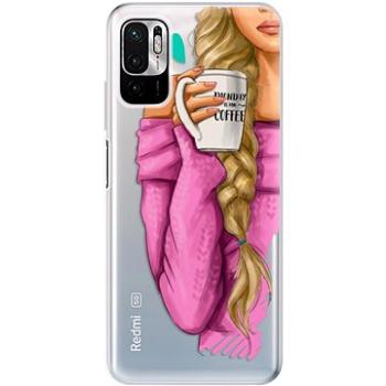iSaprio My Coffe and Blond Girl pro Xiaomi Redmi Note 10 5G (coffblon-TPU3-RmN10g5)