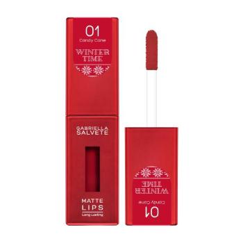 Gabriella Salvete Winter Time Matte Lips 4,5 ml rtěnka pro ženy 01 Candy Cane tekutá rtěnka