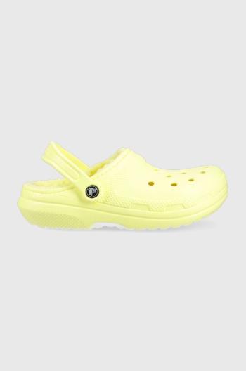 Pantofle Crocs Classic Lined Clog , žlutá barva