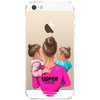 iSaprio Super Mama - Two Girls pro iPhone 5/5S/SE (smtwgir-TPU2_i5)