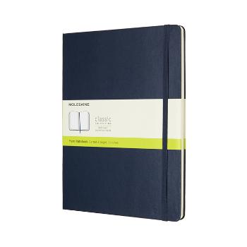 Zápisník tvrdý čistý modrý XL (192 stran)