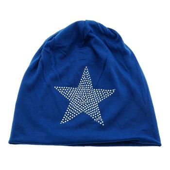 Modrá dětská čepice s hvězdou  MLHATL6-156