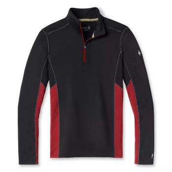 Smartwool M Merino Sport 150 Long Sleeve 1/4 Zip tibetan red heather-black Velikost: S pánské triko