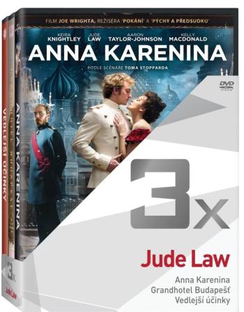 3x Jude Law (Anna Karenina, Grandhotel Budapešť, Vedlejší účinky) - kolekce (3xDVD)