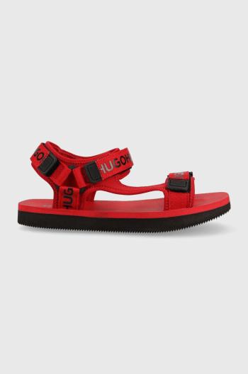 Sandály HUGO Jens Sand pánské, červená barva