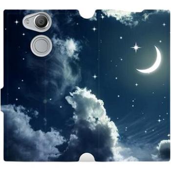 Flipové pouzdro na mobil Sony Xperia XA2 - V145P Noční obloha s měsícem (5903226141043)