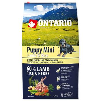 ONTARIO Puppy Mini Lamb & Rice 6,5 kg