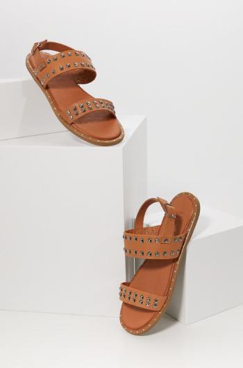Kožené sandály Answear Lab dámské, hnědá barva