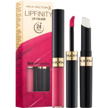 Max Factor Lipfinity Lip Colour dlouhotrvající rtěnka s balzámem odstín 024 Stay Cheerful