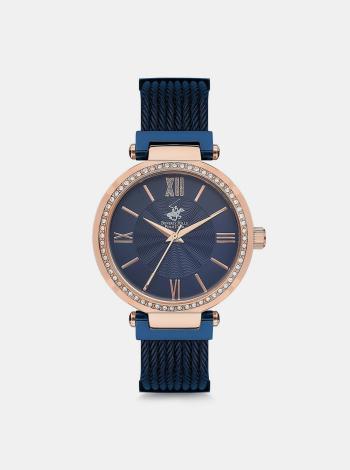 Dámské hodinky s nerezovým páskem v tmavě modré barvy  Beverly Hills Polo Club