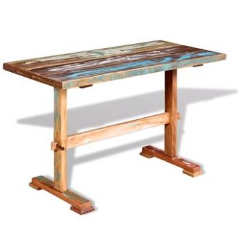 Jídelní stůl s trnoží masivní recyklované dřevo 120x58x78 cm (244240)