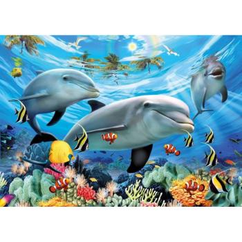 Ravensburger Puzzle Premium Karibský úsměv delfínů 300 XXL dílků