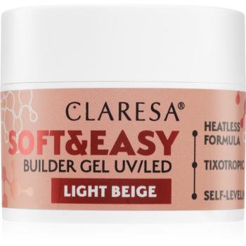 Claresa Soft&Easy Builder Gel podkladový gel na nehty odstín Light Beige 12 g