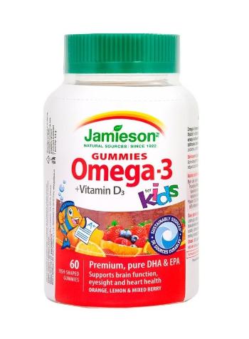 Jamieson Omega-3 Kids Gummies 60 želatinových pastilek