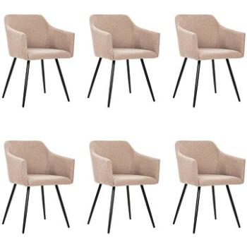 Jídelní židle 6 ks taupe textil (3065690)