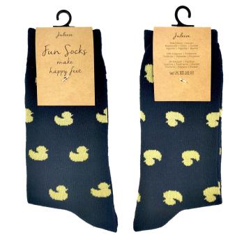 Veselé černé ponožky s kačenkami - 35-38 JZSK0010S