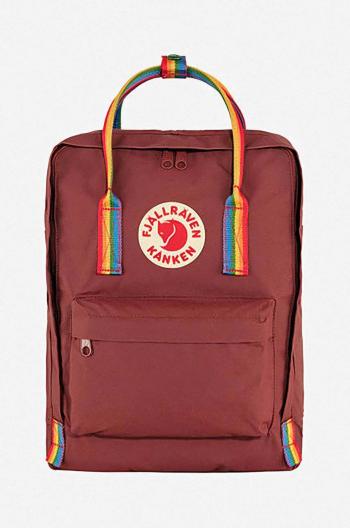 Batoh Fjallraven Kanken Rainbow červená barva, velký, s aplikací, F23620.326.907-326