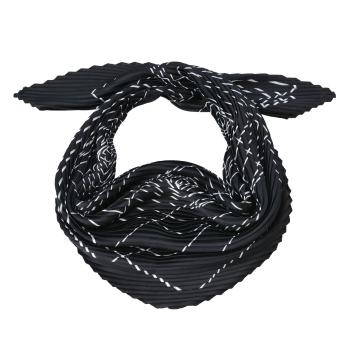 Černo bílý pruhovaný šátek - 70*70 cm MLSC0391