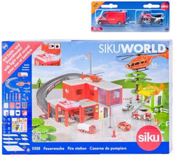 SIKU World - požární stanice s hasičským autem