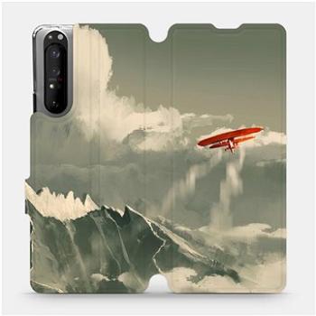 Flipové pouzdro na mobil Sony Xperia 1 II - MA03P Oranžové letadlo v horách (5903516242009)