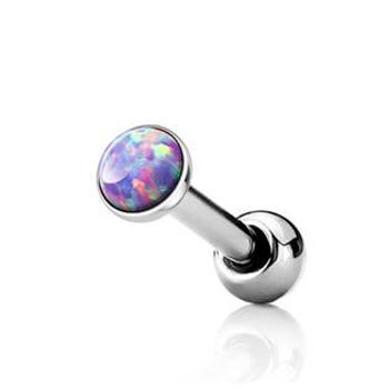 Šperky4U Cartilage piercing do ucha, opál fialový - CP1087-OP38-03