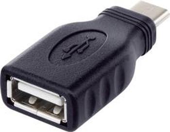 Adaptér USB 2.0 Renkforce [1x USB-C™ zástrčka - 1x USB 2.0 zásuvka A], černá