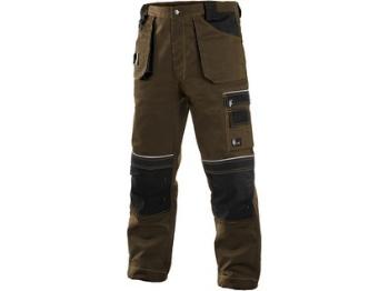 Kalhoty do pasu CXS ORION TEODOR, pánské, hnědo-černé, vel. 62