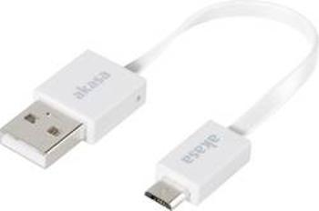 USB 2.0 kabel Akasa AK-CBUB16-15WH, 15.00 cm, bílá