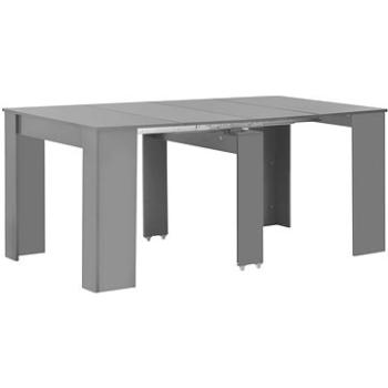 Rozkládací jídelní stůl šedý s vysokým leskem 175x90x75 cm 283733 (283733)