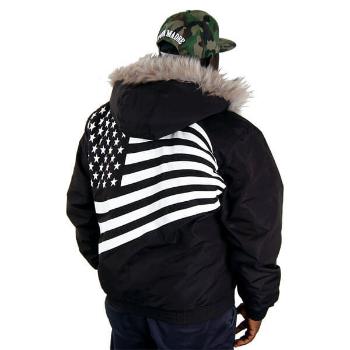 Zimní bunda Cocaine Life Flag Winter Jacket Black - 3XL