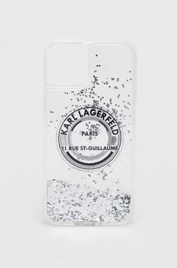Obal na telefon Karl Lagerfeld iPhone 14 6,1" stříbrná barva