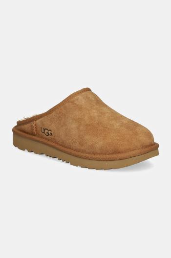 Dětské semišové papuče UGG KIDS' CLASSIC SLIP-ON hnědá barva, 1161030K