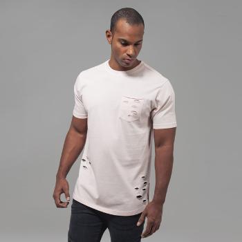 Urban Classics Ripped Pocket Tee pink - S