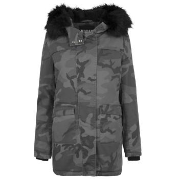 Dámská bunda Urban Classics Ladies Overdyed Camo Parka dark camo - XS