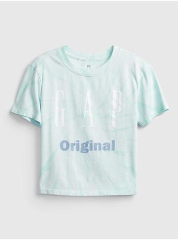 Modré holčičí dětské tričko GAP Logo original t-shirt
