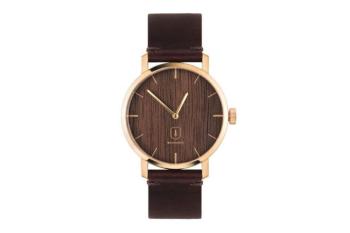 Dřevěné hodinky Aurum Watch s řemínkem z pravé kůže s možností výměny či vrácení do 30 dní zdarma - pánské 75-115 mm