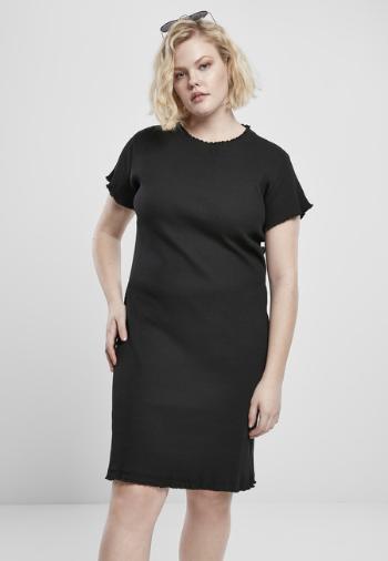 Urban Classics Ladies Rib Tee Dress black - 5XL