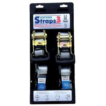 OXFORD Popruhy Straps 3 nastavitelné a zesílené (šedé, šířka 25 mm) (M006-146)