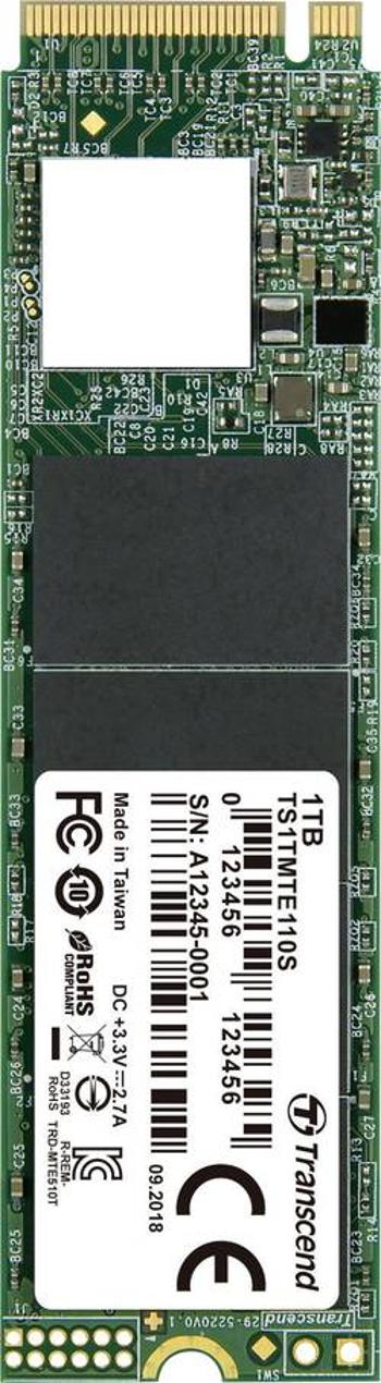 Interní SSD disk NVMe/PCIe M.2 1 TB Transcend 110S Retail TS1TMTE110S M.2 NVMe PCIe 3.0 x4