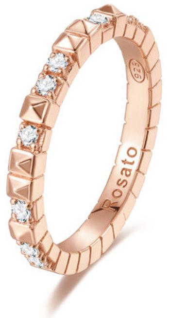 Rosato Originální bronzový prsten se zirkony Cubica RZA012 58 mm