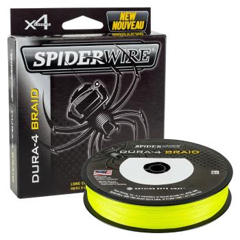 Spiderwire splétaná šňůra dura4 300 m yellow-průměr 0,25 mm / nosnost 23,2 kg