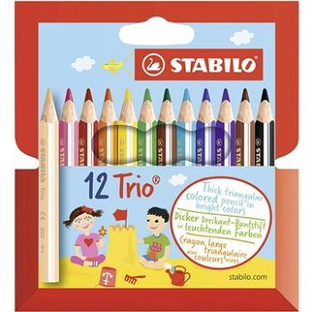 STABILO Trio silné, krátké, pouzdro 12 barev (3168070205125)