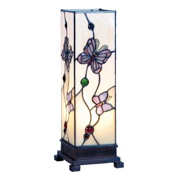 Stolní lampa Tiffany Butterfly Garden - 12.5*35 cm  5LL-9301