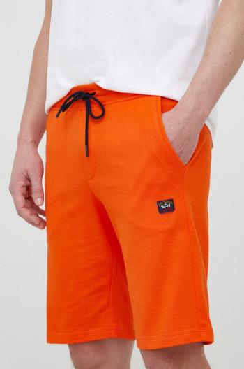 Bavlněné šortky Paul&Shark pánské, oranžová barva