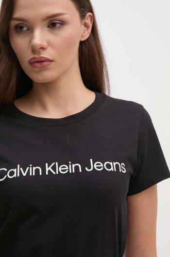 Bavlněné tričko Calvin Klein Jeans 2-pack černá barva, J20J220161