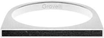 Gravelli Ocelový prsten s betonem One Side ocelová/antracitová GJRWSSA121 50 mm
